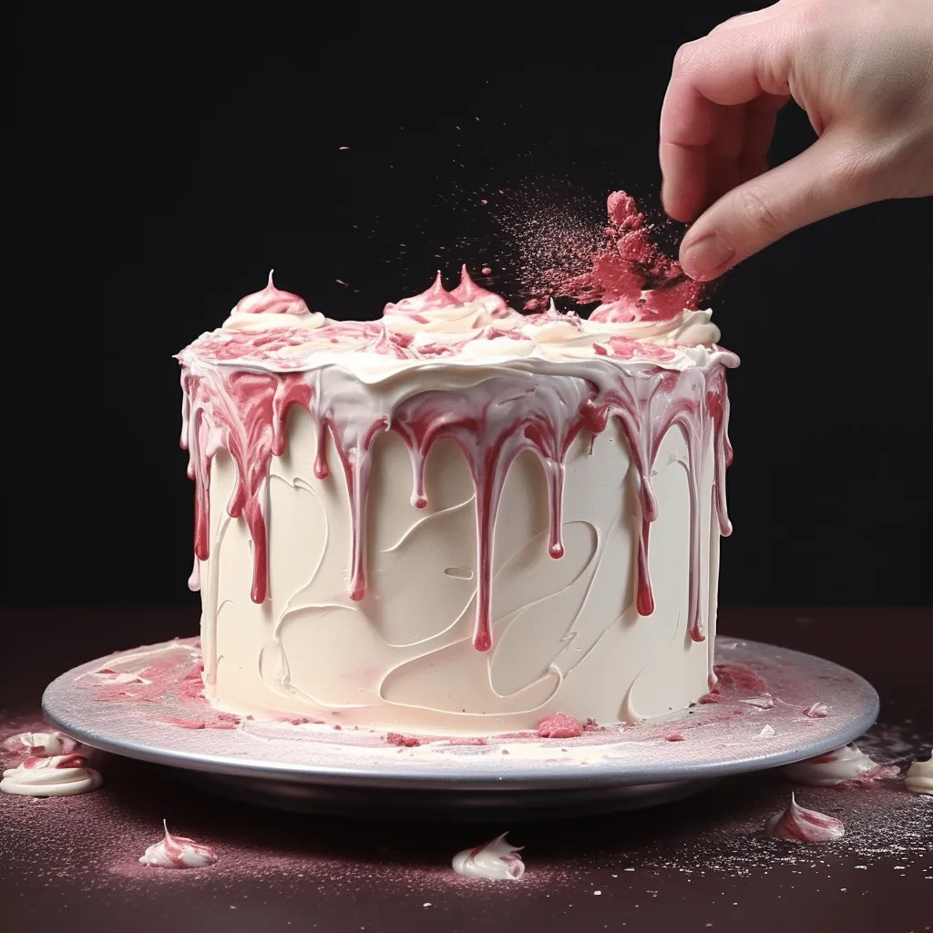 Eine festlich dekorierte Torte mit Sahneüberzug und frischen Beeren