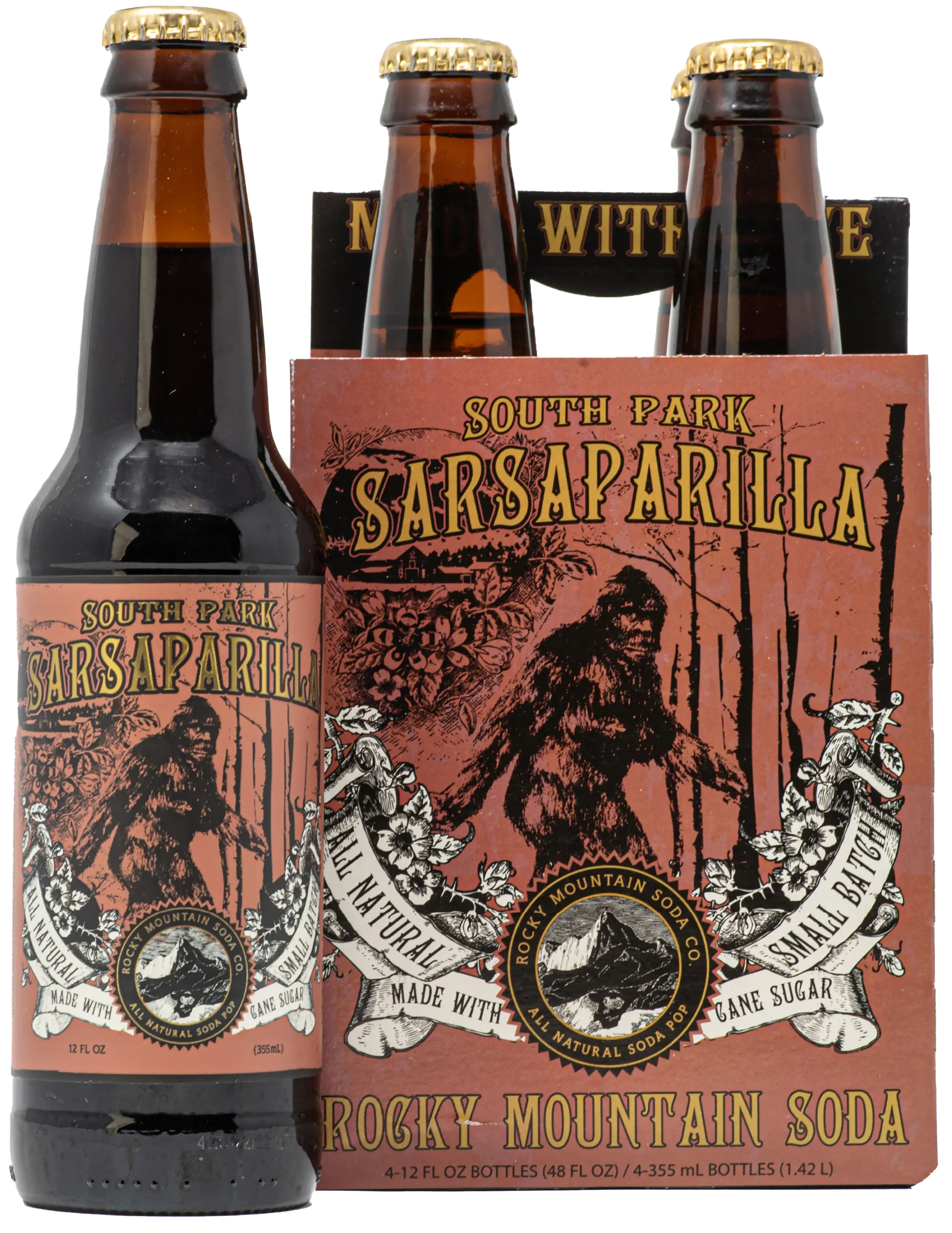 Eine Flasche Sarsaparilla-Limonade von Rocky Mountain Soda Co.