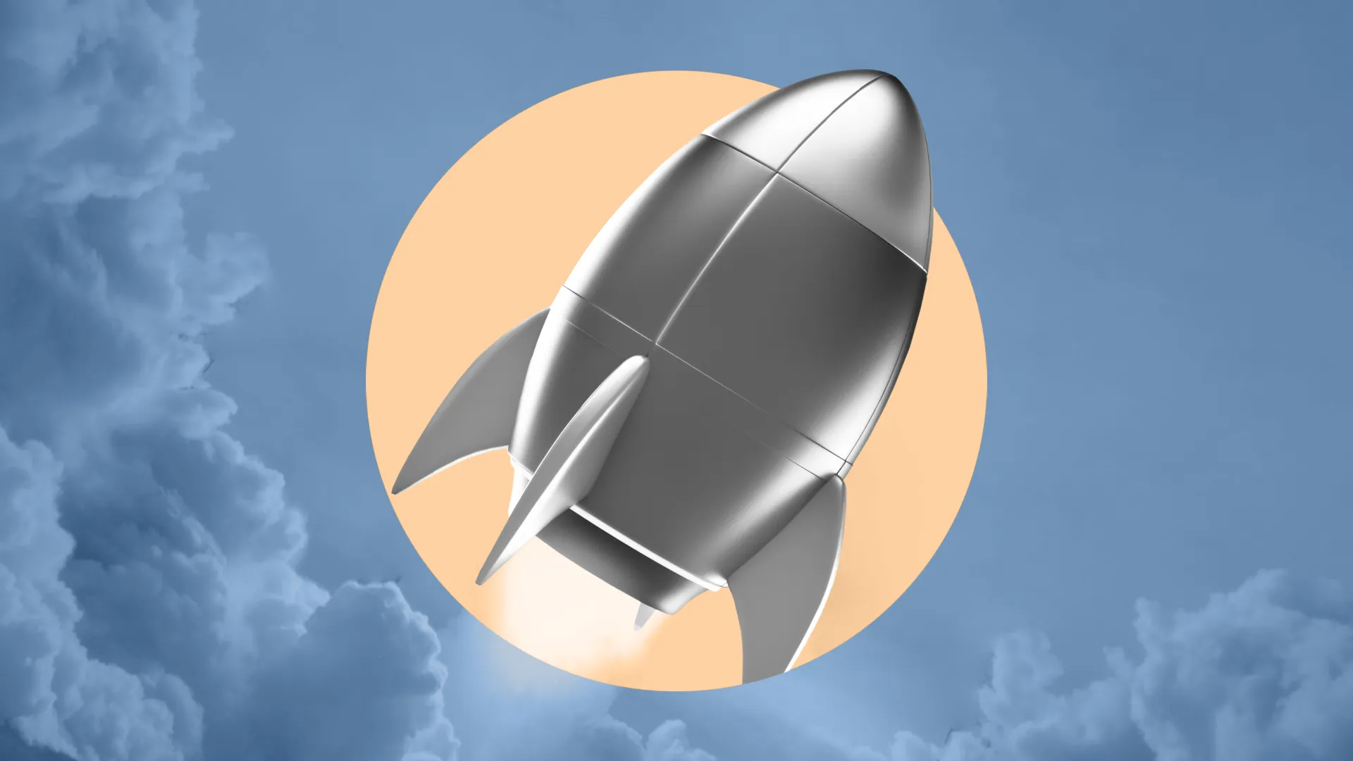 Eine Rakete, die in den Himmel steigt, symbolisch für eine Beschleunigung der Wirtschaft und Vorwärtsgewandtheit, ist das Teaserbild für den Shift-Newsletter.