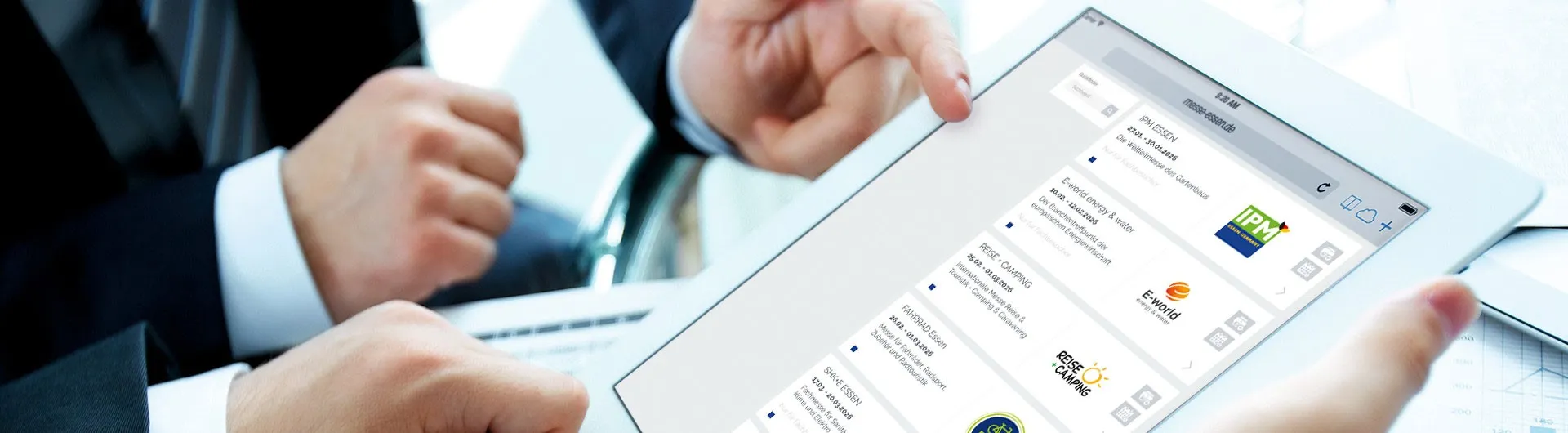 Eine Übersicht über kommende Termine bei der Messe Essen