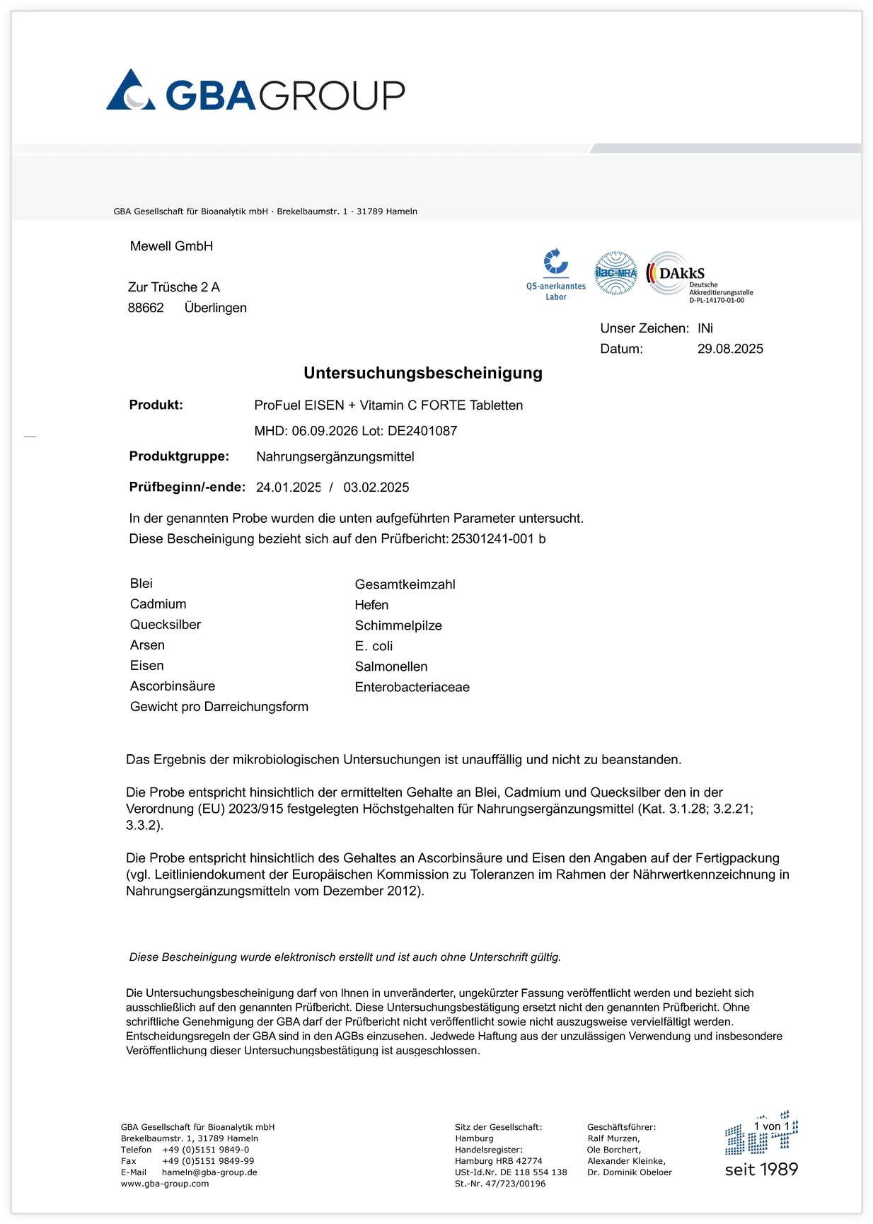 Eisen-Tabletten mit Vitamin C vegan - hochdosiert - laborgeprüft