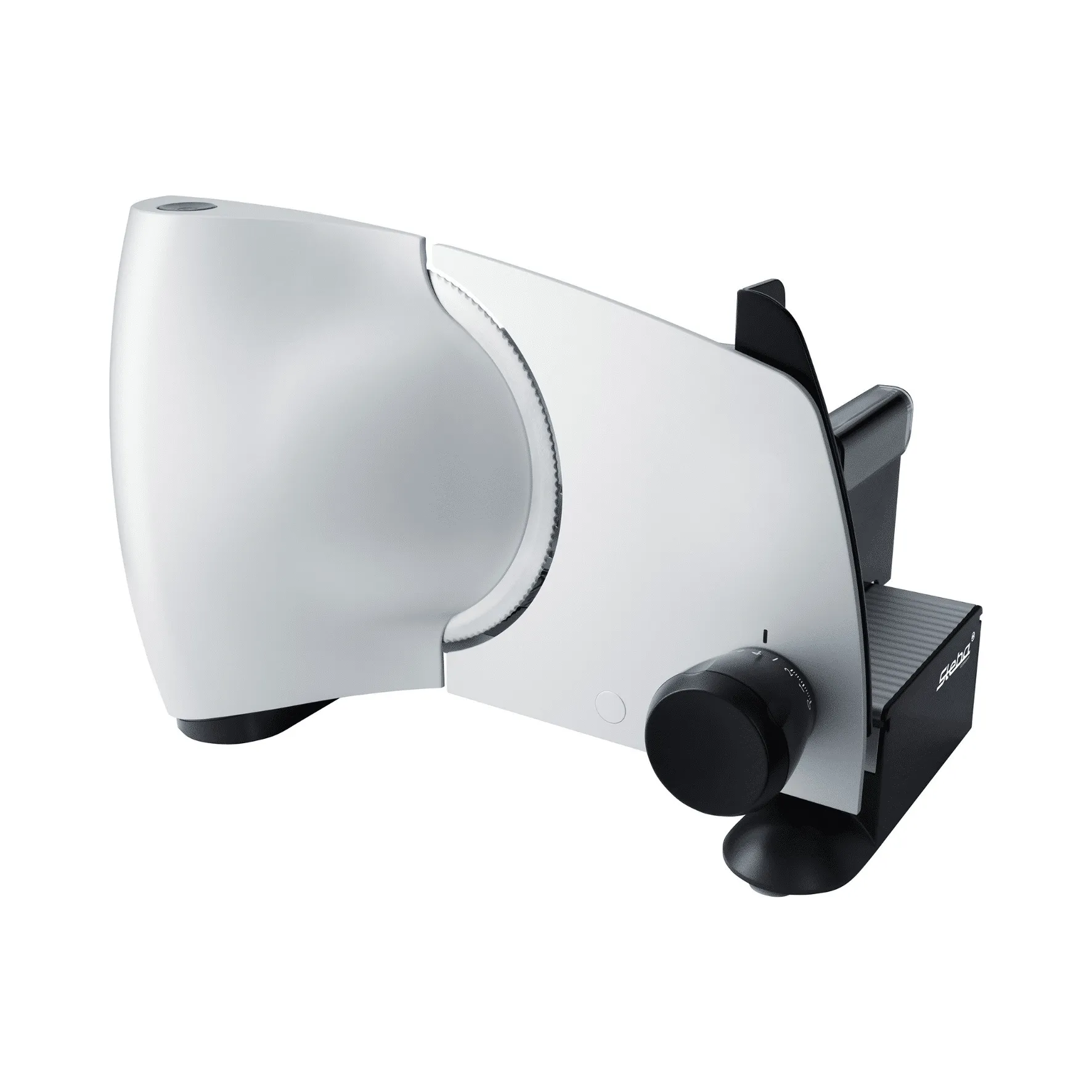 Eleganter Steba Allesschneider AS 200 in Weiß mit verstellbarem Schnittstärkeregler