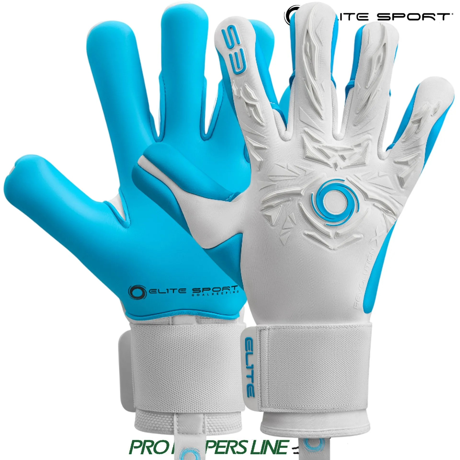 Elite Sport Revolution X White/Aqua Torwarthandschuhe