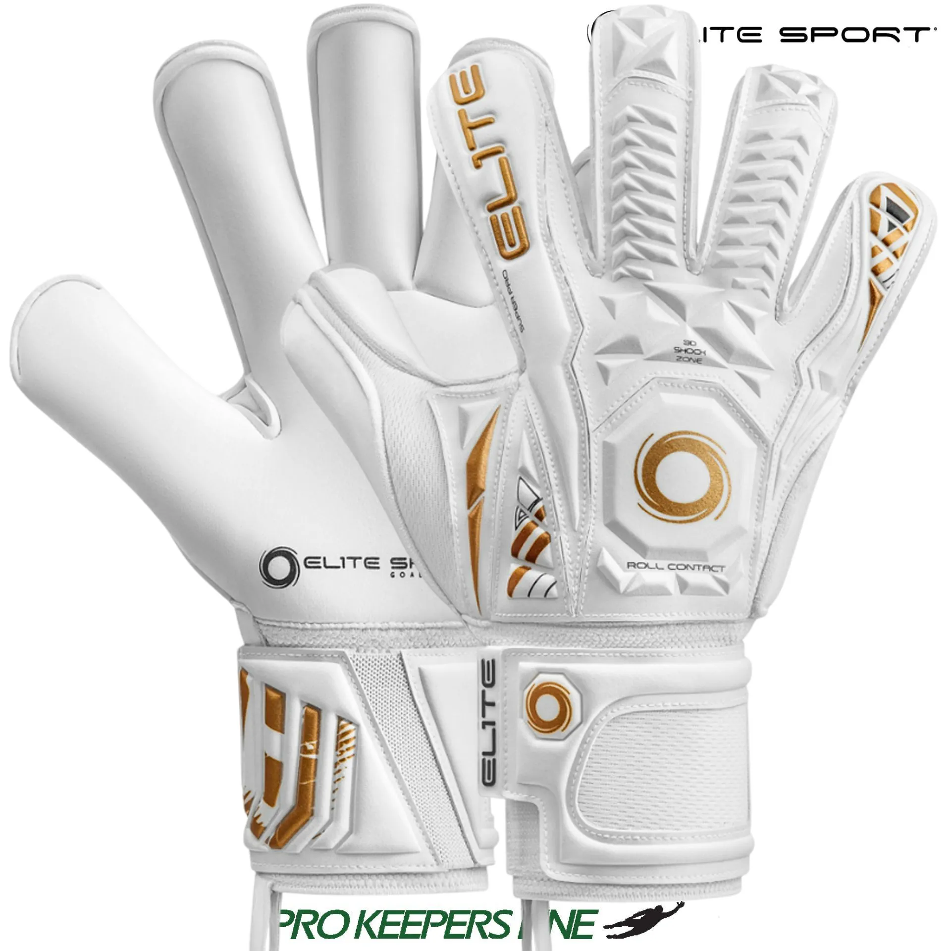 Elite Sport White Real Torwarthandschuhe