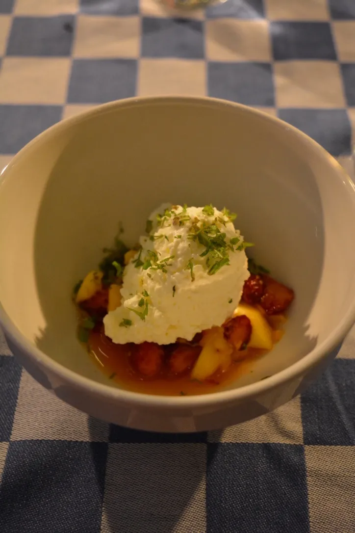 Exquisites Dessert aus der Kochschule auf dem Apfelgut