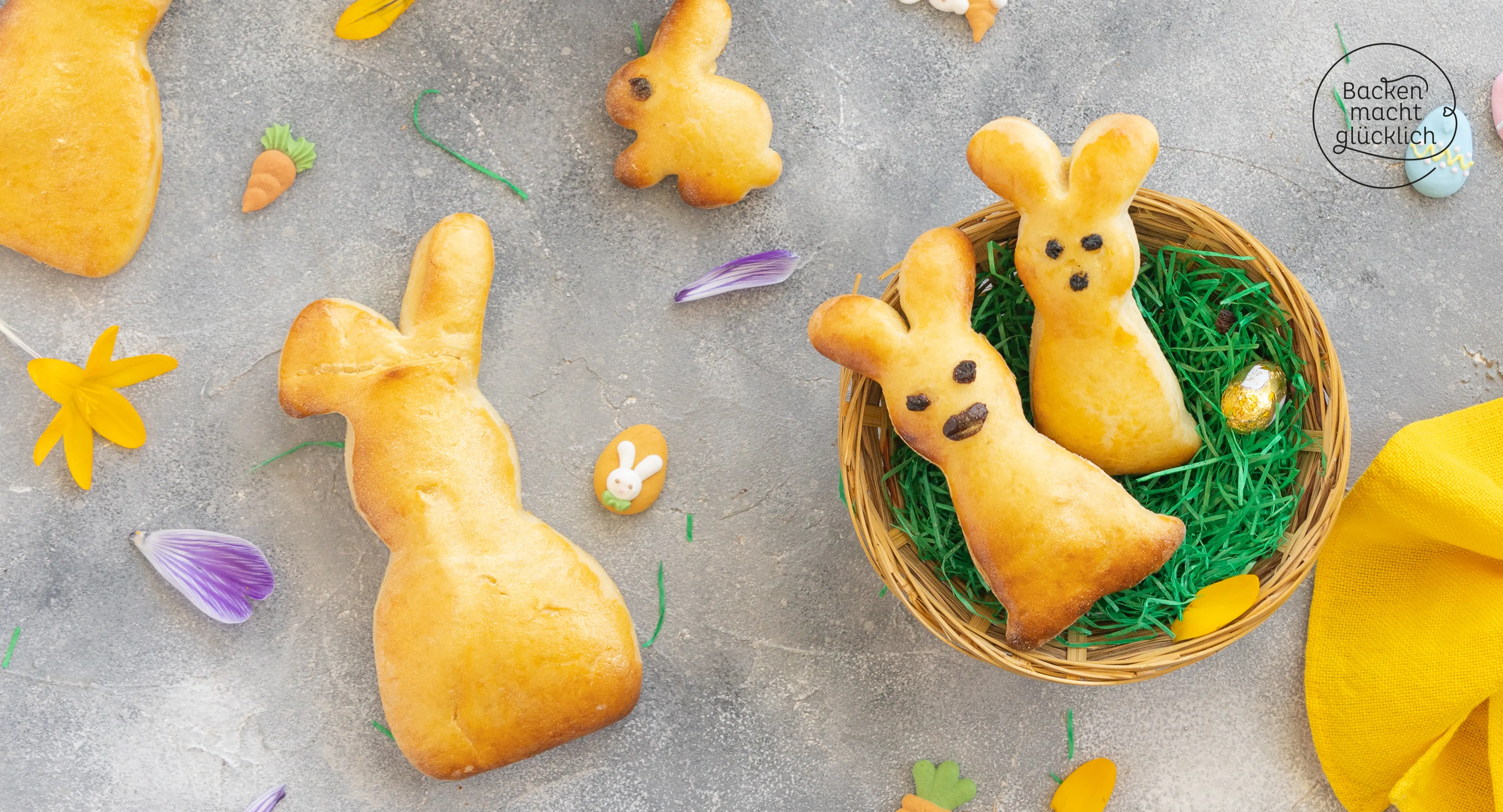 Flauschige Hefeteig-Osterhasen, perfekt für den Osterbrunch