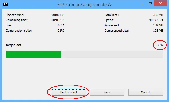 Fortschrittsdialog mit Prozentanzeige