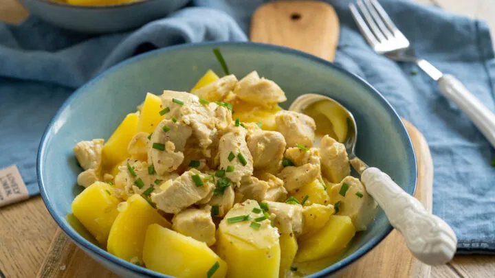 Geschnetzeltes in cremiger Senfsoße, einfach zubereitet