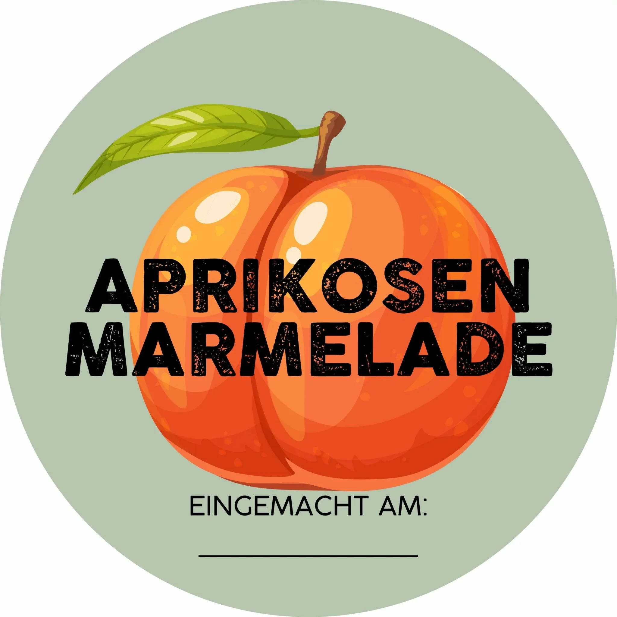 Gläser mit Aprikosenmarmelade und hübschen Etiketten