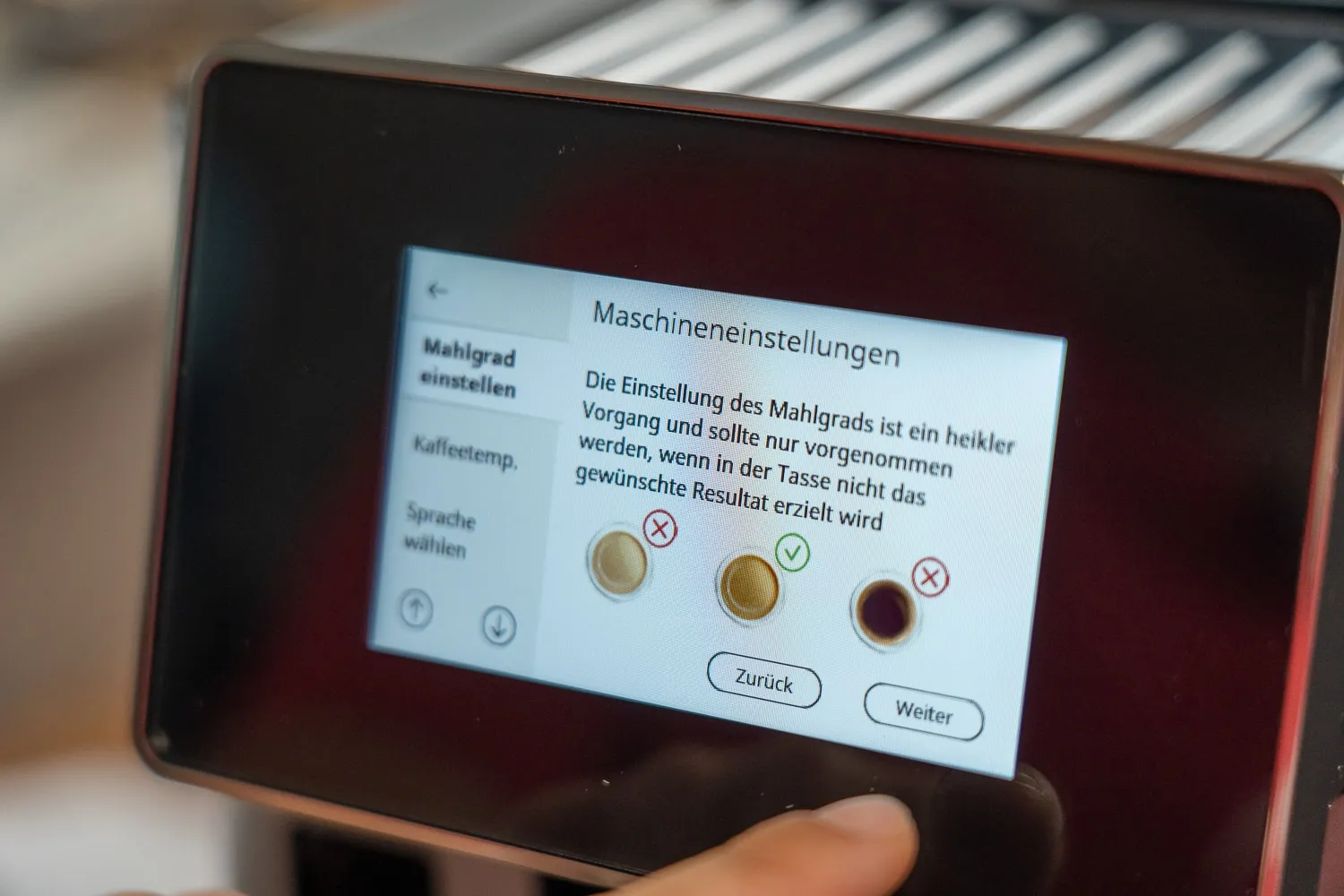 Großes Display für einfache Bedienung