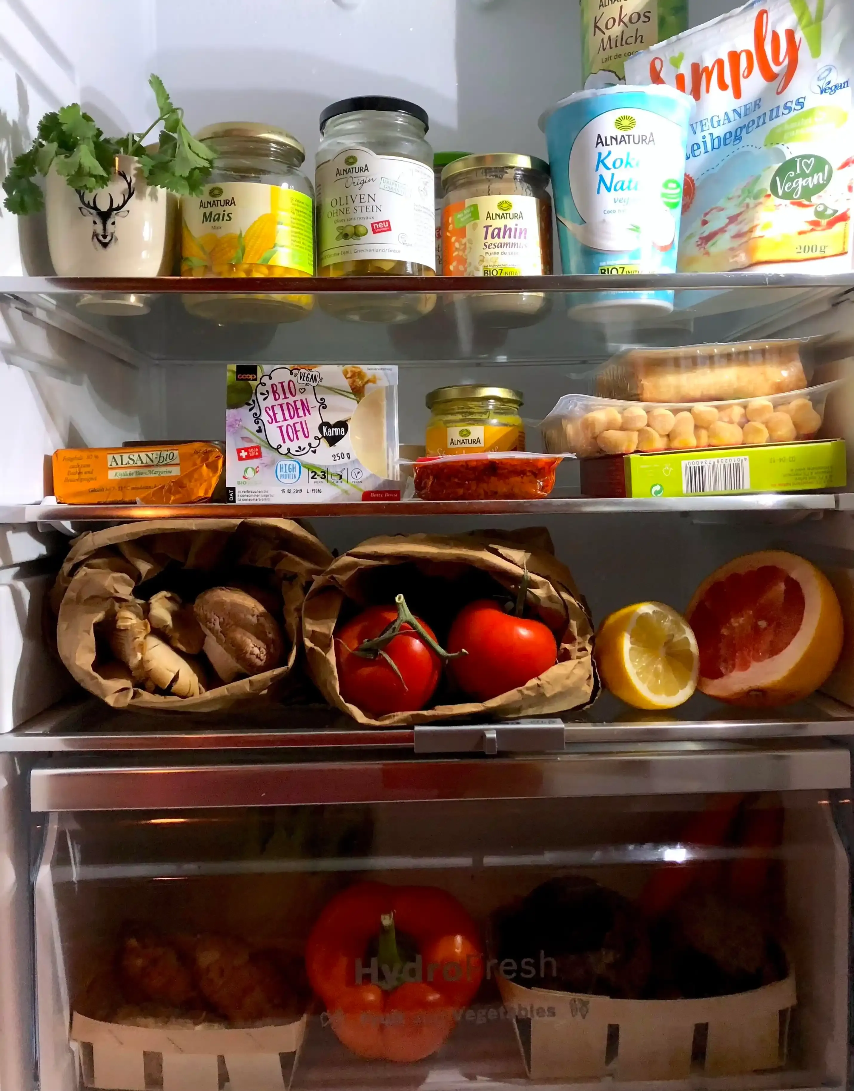 Gut gefüllter Kühlschrank als Zeichen des Überflusses