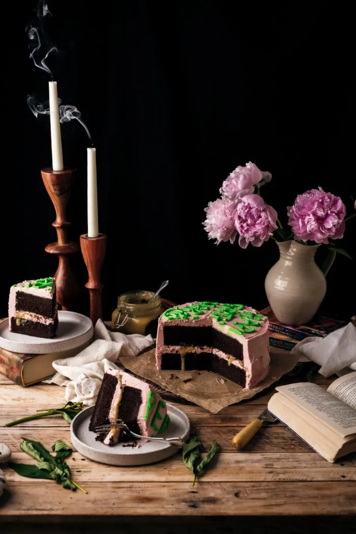 Harry Potter Kuchen mit ausgeblasenen Kerzen