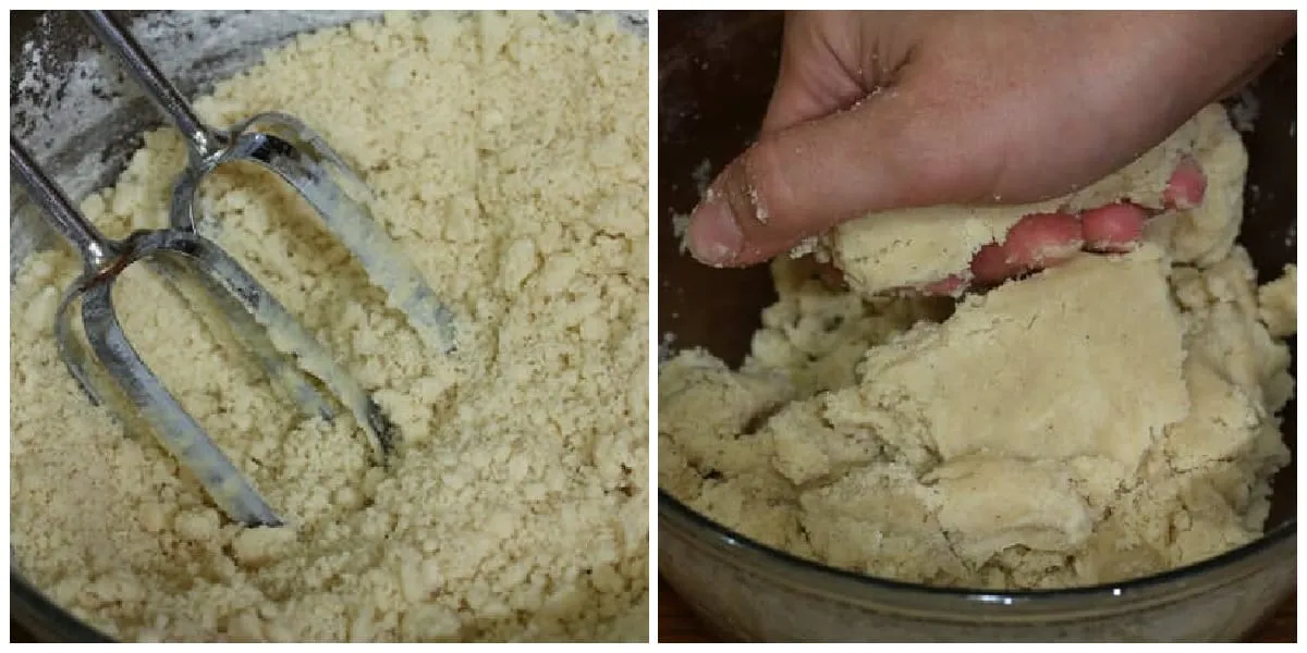 Heidesand-Teig in der Schüssel