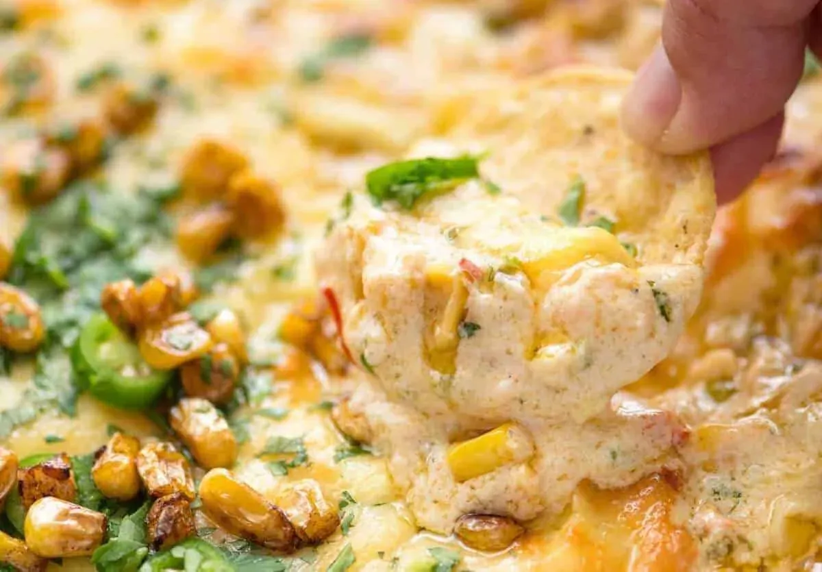 Heißer Mais-Dip, ideal für den Super Bowl