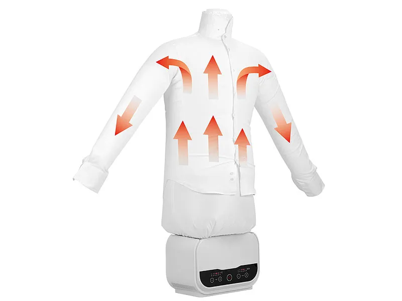 Hemd wird auf dem Sichler Bügelautomaten automatisch geglättet und getrocknet