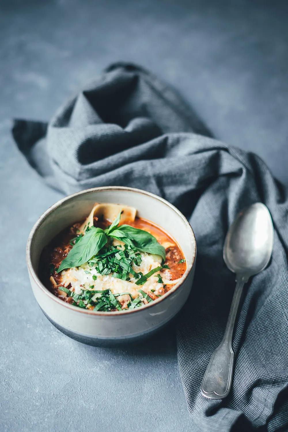 Herzhafte One Pot Lasagne-Suppe schnell zubereitet