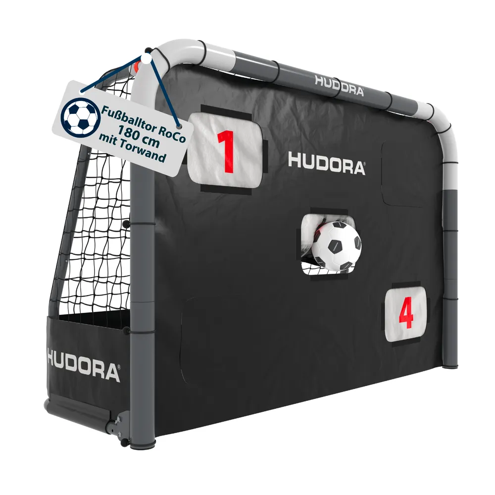HUDORA Fußballtor RoCo 180 mit Torwand