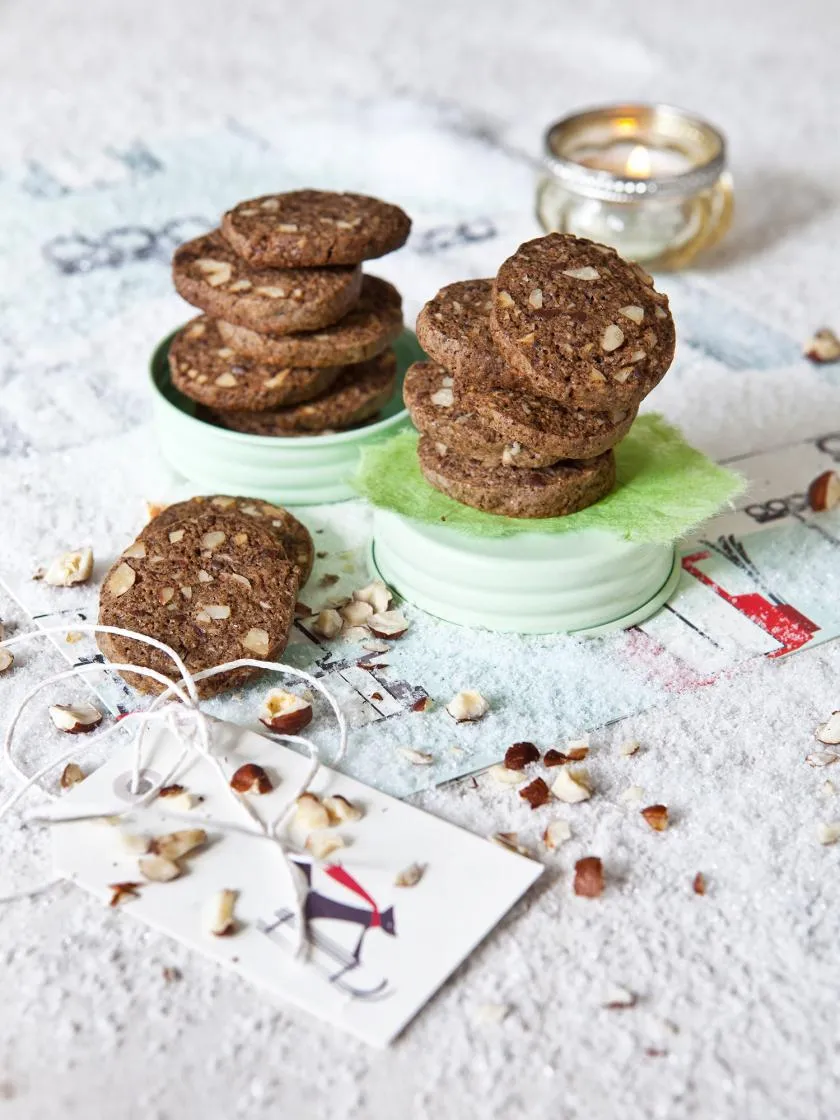 Kaffeekekse mit Schokolade und Haselnuss, ideal zum Kaffee