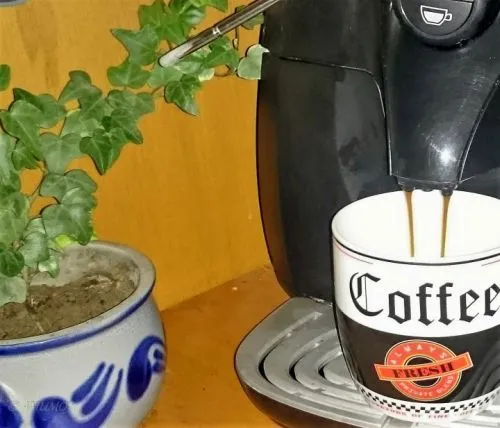 Kaffeemaschine Wohnmobil in Betrieb