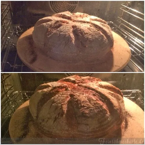 Kartoffelbrot im Ofen mit Kamera