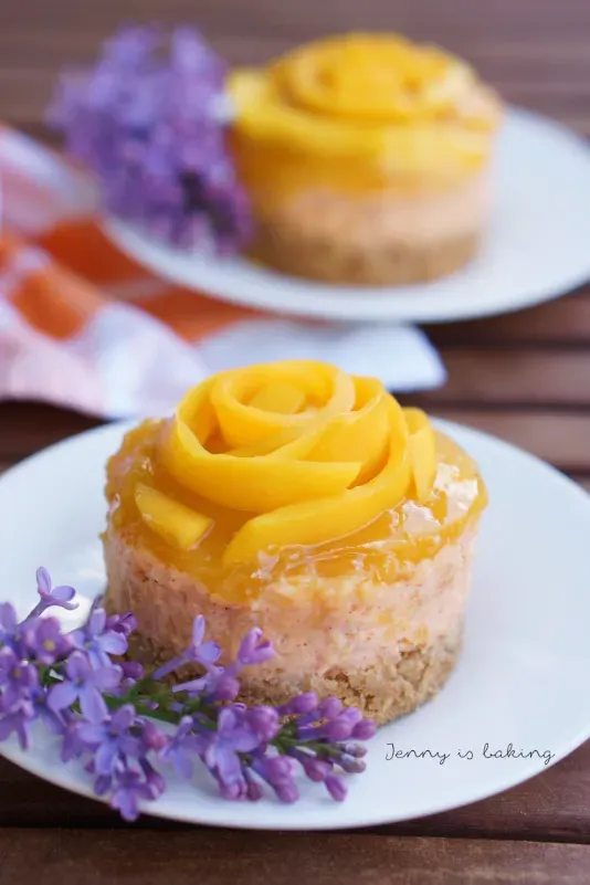 Kleine Mangotörtchen ohne Backen