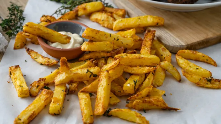 Knusprige, selbstgemachte Pommes mit Thymian