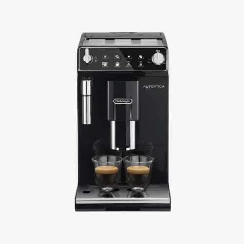 Kompakter De’Longhi Autentica ETAM29.510B mit Tasse Kaffee