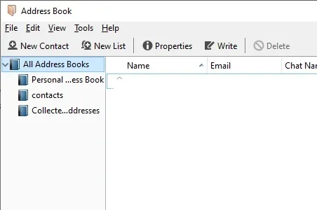 Kontakte von 'Kontakte' in 'Persönliches Adressbuch' in Thunderbird ziehen