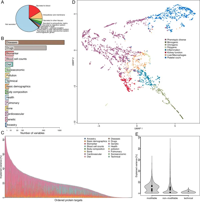 Koordinatensystem der Plasma-Protein-Variation