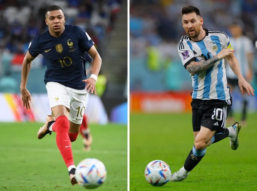 Kylian Mbappe und Lionel Messi im WM-Finale 2022