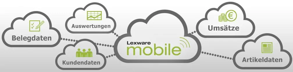 Lexware mobile: Überblick über verfügbare Datenkategorien