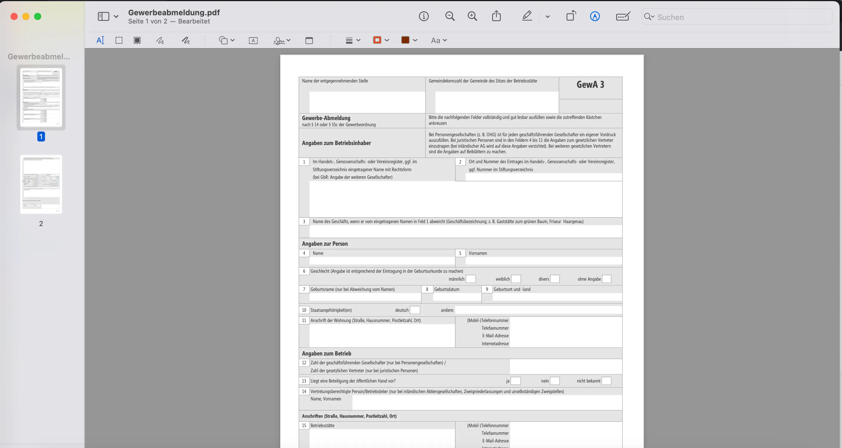Mac Vorschau als kostenloser PDF-Editor