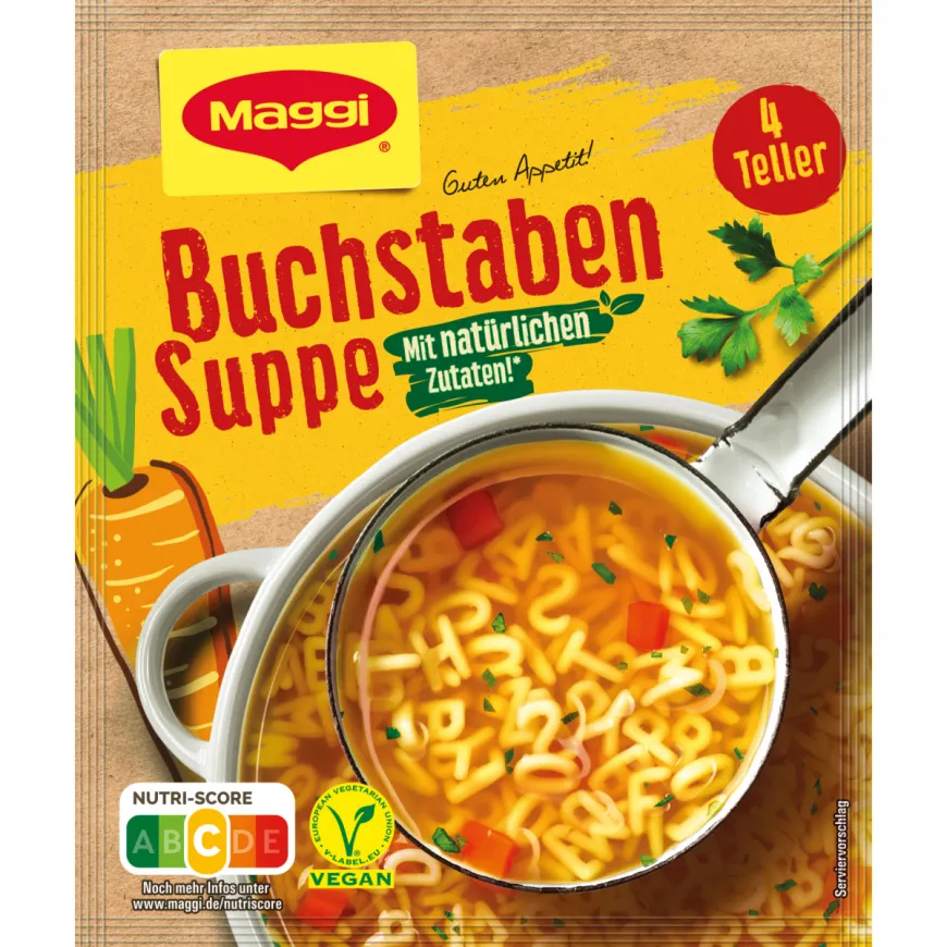 Maggi Buchstabensuppe Packung