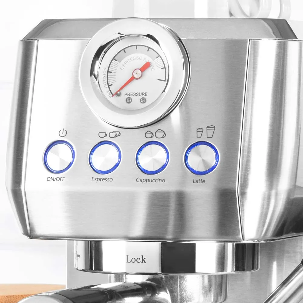 Manometer zur Kontrolle des optimalen Espressodrucks