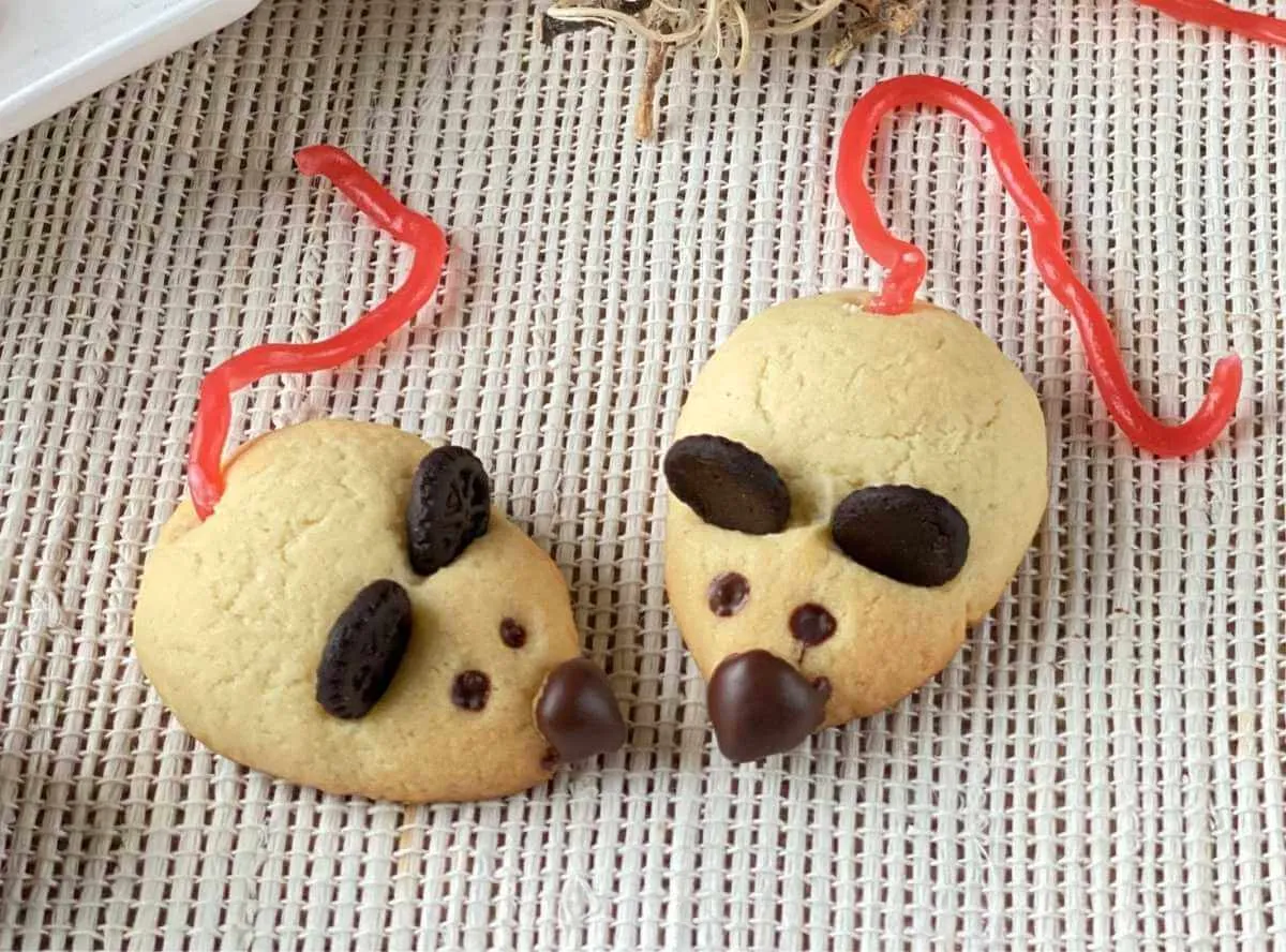 Mäuse-Kekse für Kinder aus Mürbeteig backen