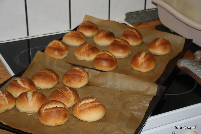 Mehrere DDR-Brötchen appetitlich auf einem Teller angerichtet