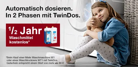 Miele TwinDos: Ein halbes Jahr Waschmittel kostenlos beim Kauf