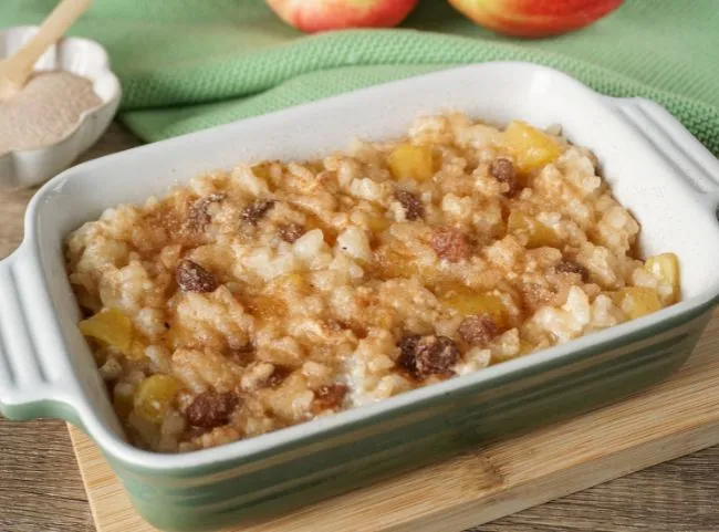 Milchreis mit Apfel im Backofen