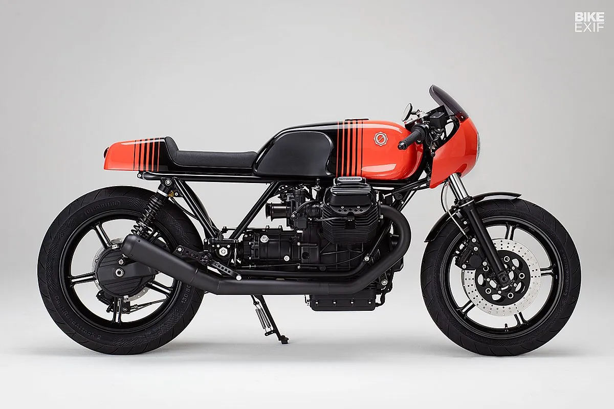 Moto Guzzi Le Mans Cafe Racer von Kaffeemaschine mit Porsche Lackierung