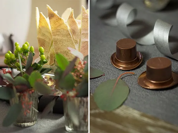 Nahaufnahme der Neujahrstorte, die ihre Eleganz zeigt