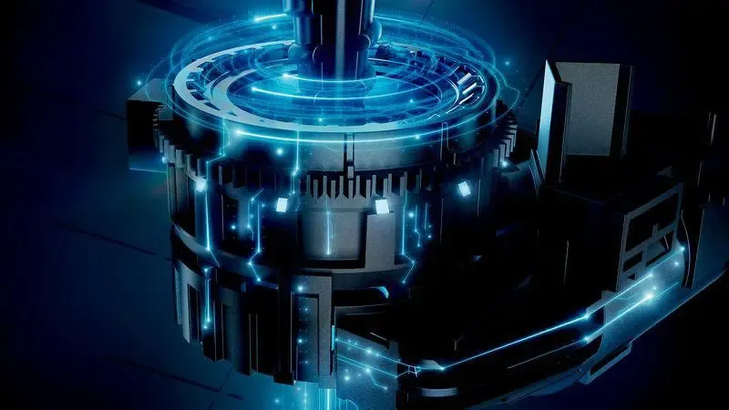 Nahaufnahme des Bohnenbehälters und des Mahlwerks im Siemens Kaffeevollautomaten