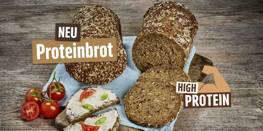 Neues Proteinbrot der Markt-Bäckerei, aufgeschnitten