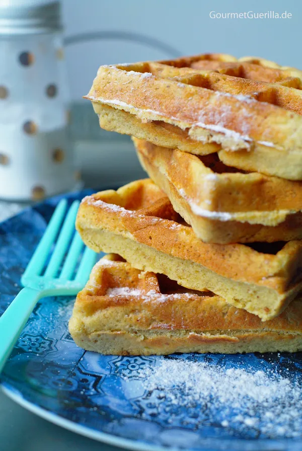 Nochmal ein Stapel Süße Linsen-Waffeln von Nahem