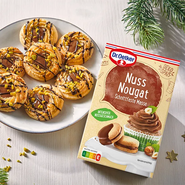 Nuss Nougat Marzipan Plätzchen