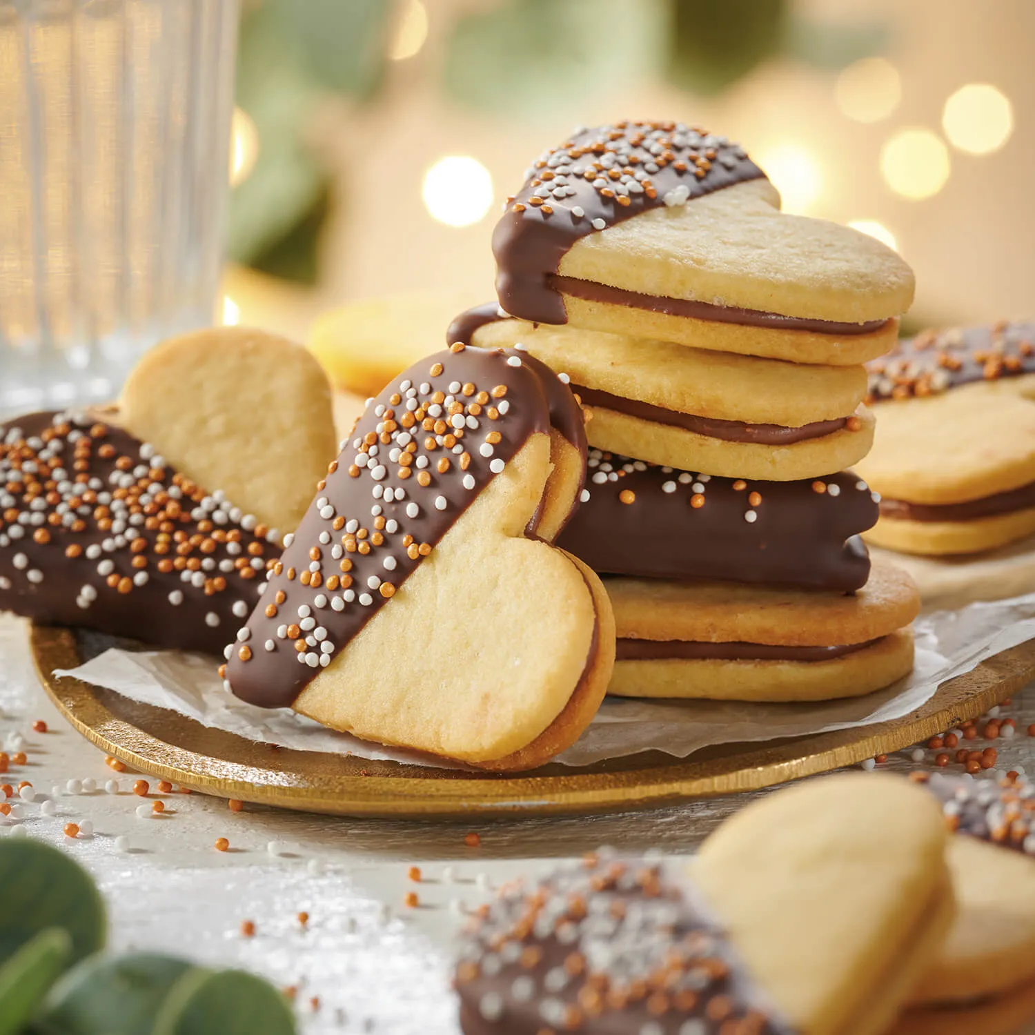 Nuss Nougat Pralinen in Herzform