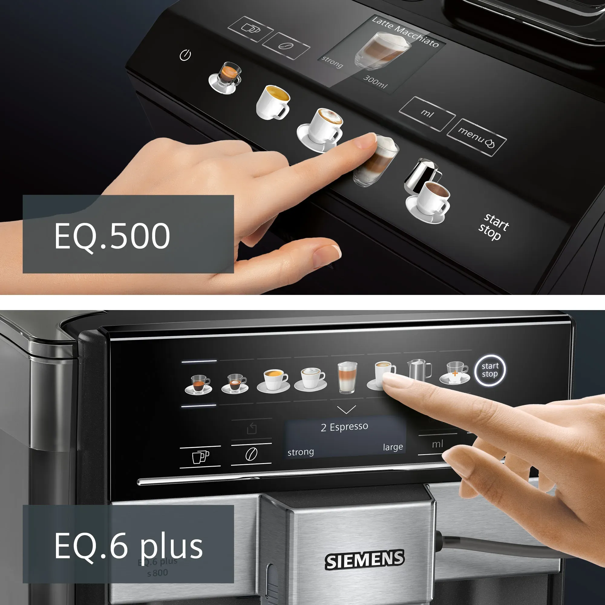 OneTouch Funktion des Siemens TQ503D01 EQ.500 Kaffeevollautomaten