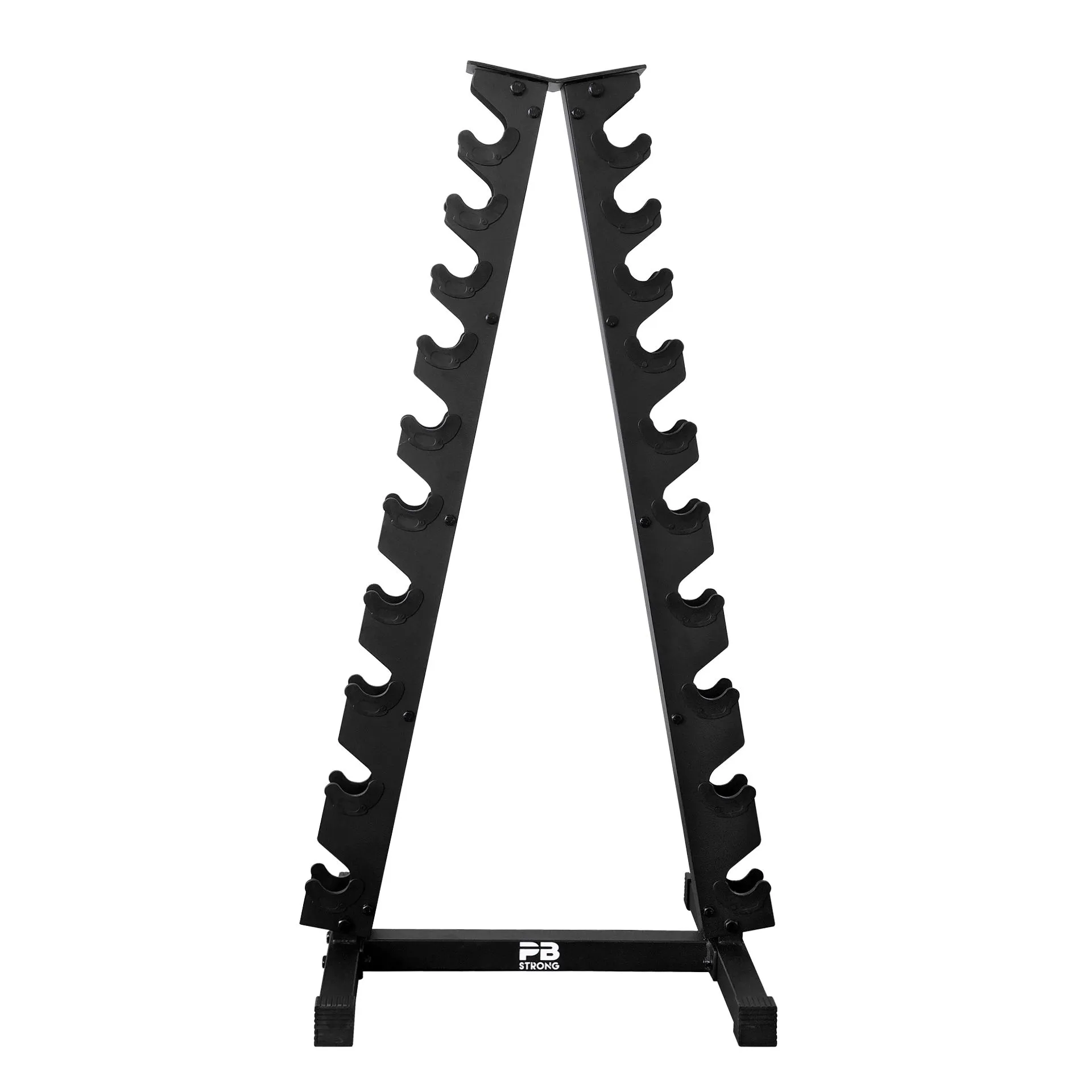 PB Strong Chrom Kurzhantelset und Pyramidenständer