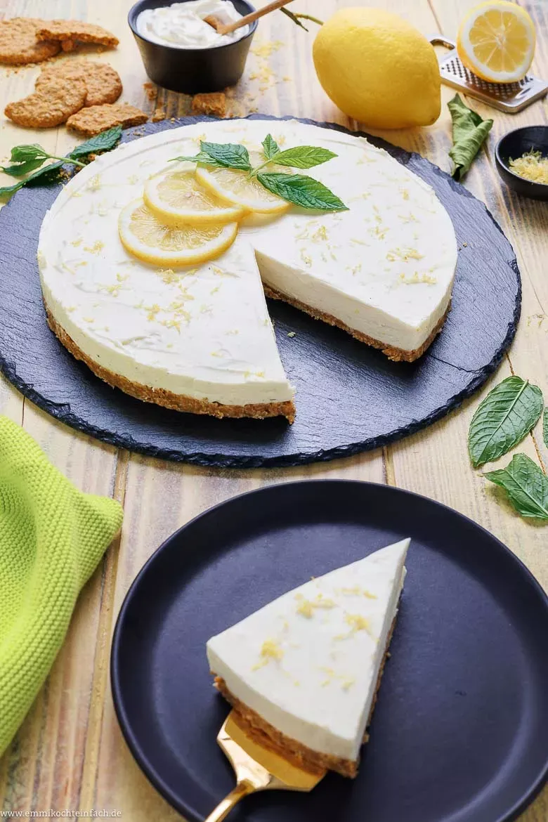 Philadelphia-Torte mit Götterspeise und Zitrone