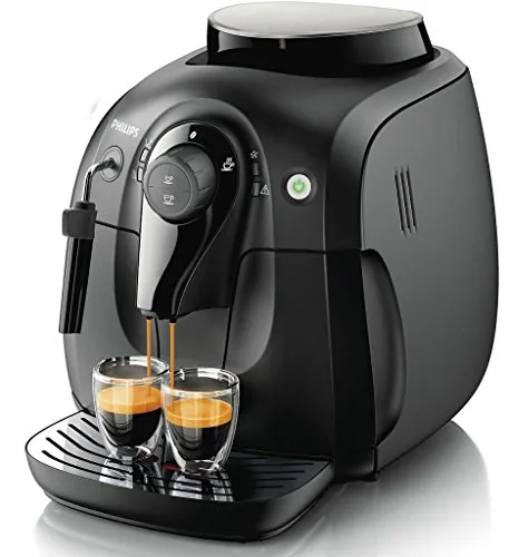 Philips HD8651/01 2000 Serie Kaffeevollautomat, klassischer Milchaufschäumer, schwarz