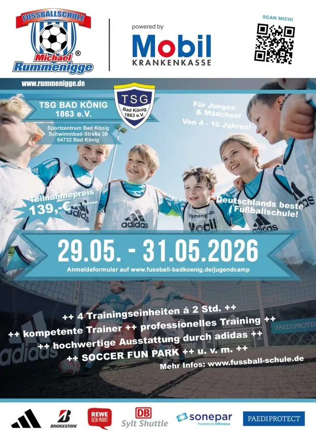 Plakat des Rummenigge Fußballcamps 2026 in Bad König